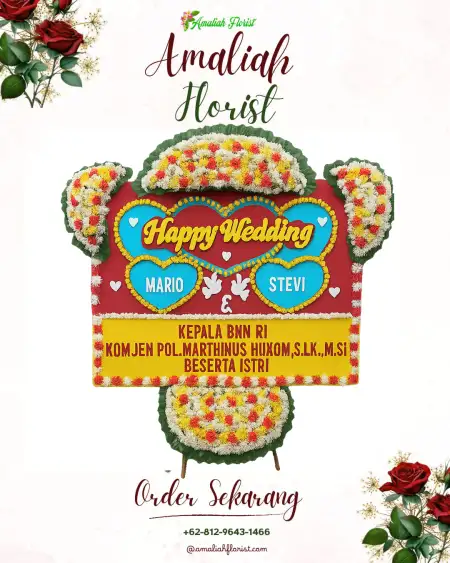 Papan Bunga Pernikahan Dawu